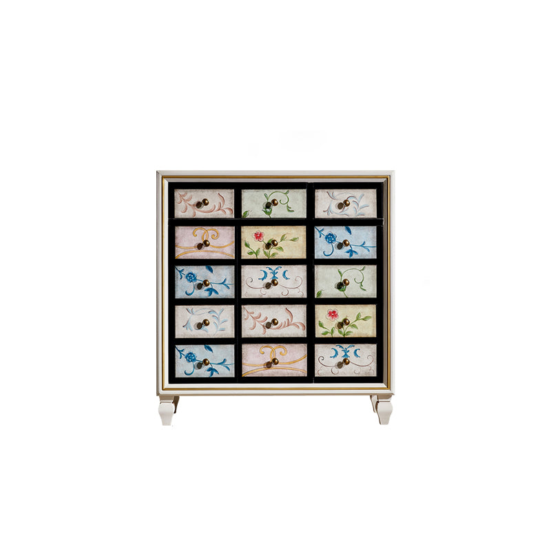 American Traditional Wooden Chest Home Storage Chest with Drawers