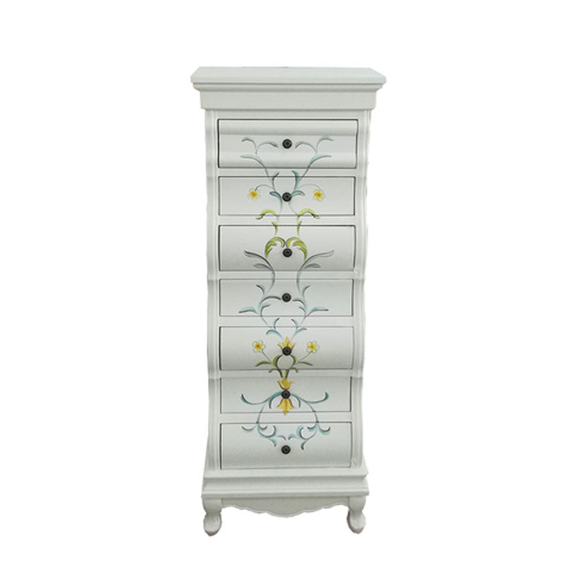 Traditional Storage Chest Solid Wood Storage Chest Dresser with 7 Drawers