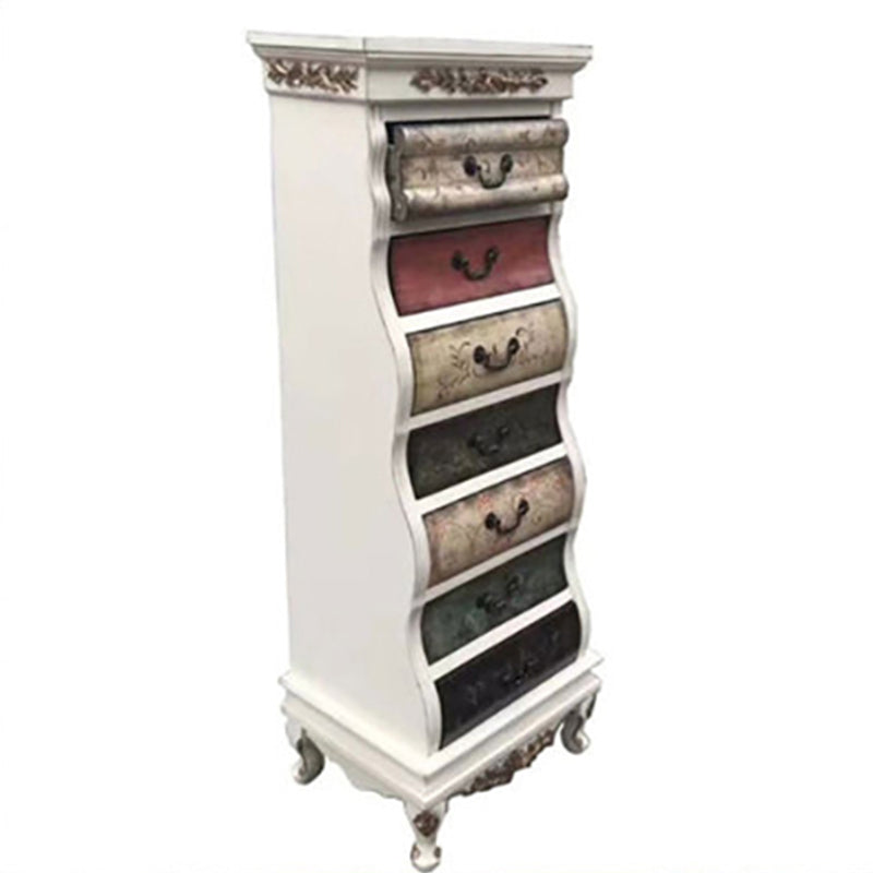 Traditional Storage Chest Solid Wood Storage Chest Dresser with 7 Drawers