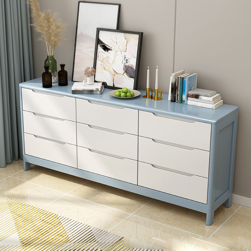 Contemporary Dresser Solid Wood Storage Chest with 5/6/9 Drawers