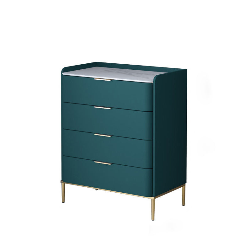 Vertical Glam Stone Storage Chest Bedroom Chest with Drawers