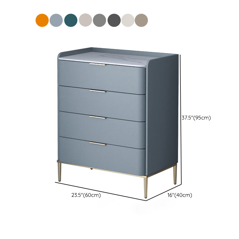 Vertical Glam Stone Storage Chest Bedroom Chest with Drawers