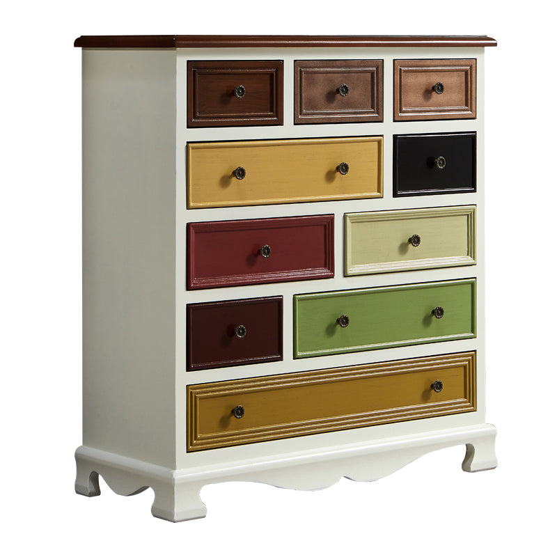 Nautical Bedroom Storage Chest Vertical Wooden Chest with Drawers