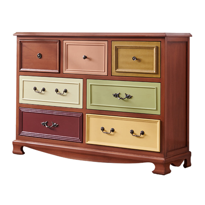 Nautical Bedroom Storage Chest Vertical Wooden Chest with Drawers