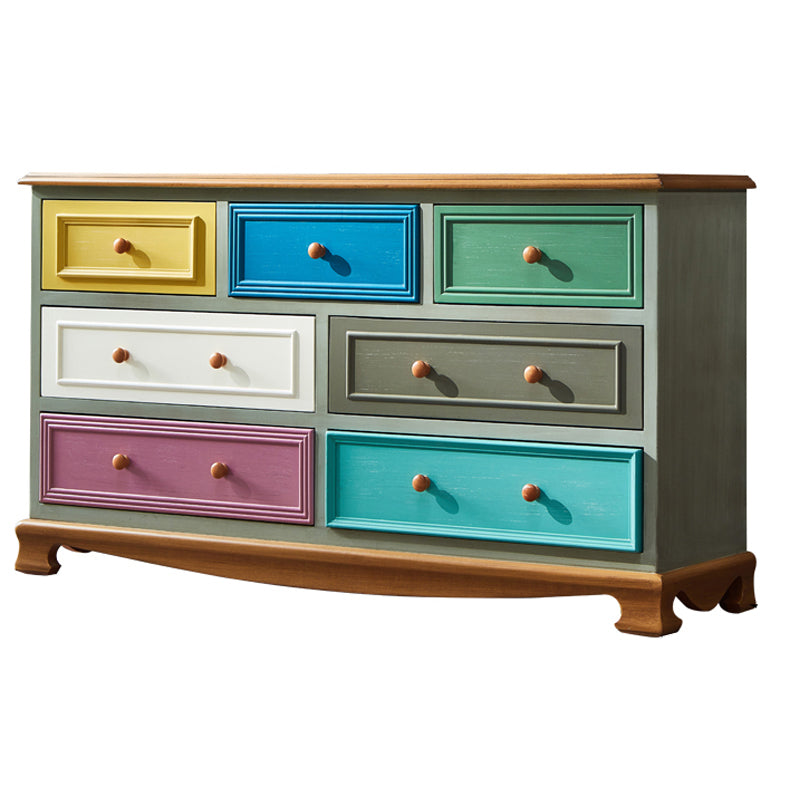 Nautical Bedroom Storage Chest Vertical Wooden Chest with Drawers