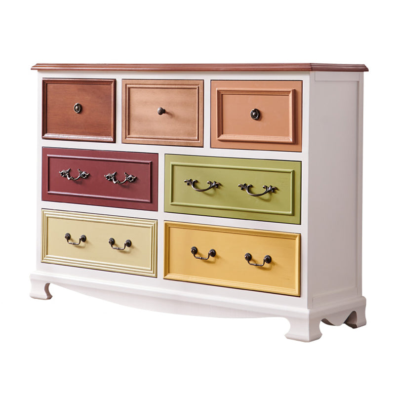 Nautical Bedroom Storage Chest Vertical Wooden Chest with Drawers