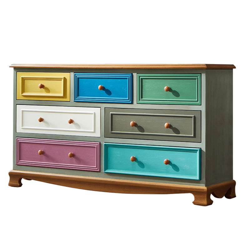 Nautical Bedroom Storage Chest Vertical Wooden Chest with Drawers