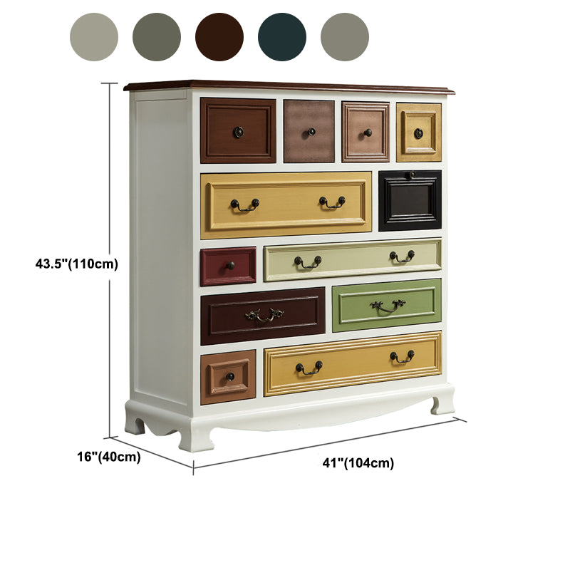 Nautical Bedroom Storage Chest Vertical Wooden Chest with Drawers