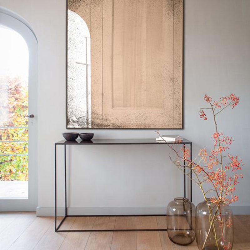31.5" Tall Modern Console Table Iron Accent Table with 1 Shelf