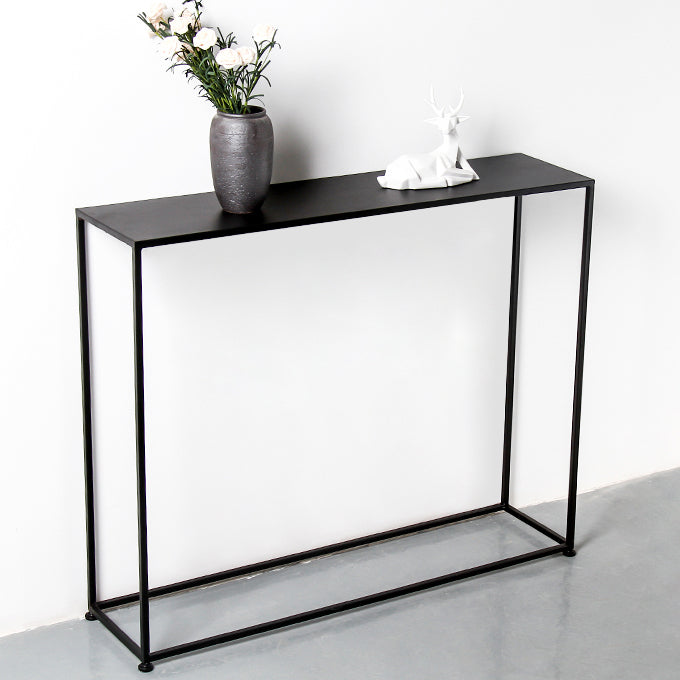 31.5" Tall Modern Console Table Iron Accent Table with 1 Shelf