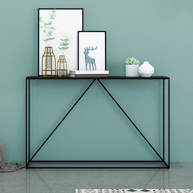 Iron Modern Console Sofa Table 29.53-inch Tall Accent Table with 1 Shelf