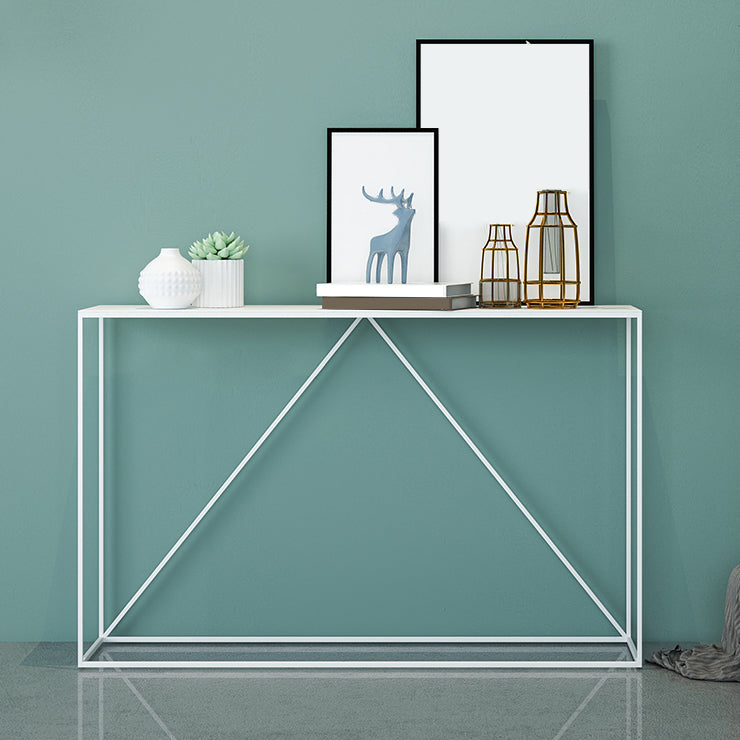 Iron Modern Console Sofa Table 29.53-inch Tall Accent Table with 1 Shelf