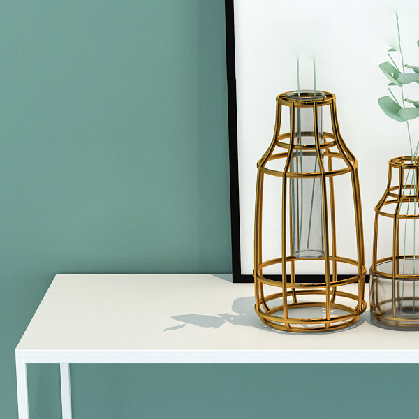 Iron Modern Console Sofa Table 29.53-inch Tall Accent Table with 1 Shelf