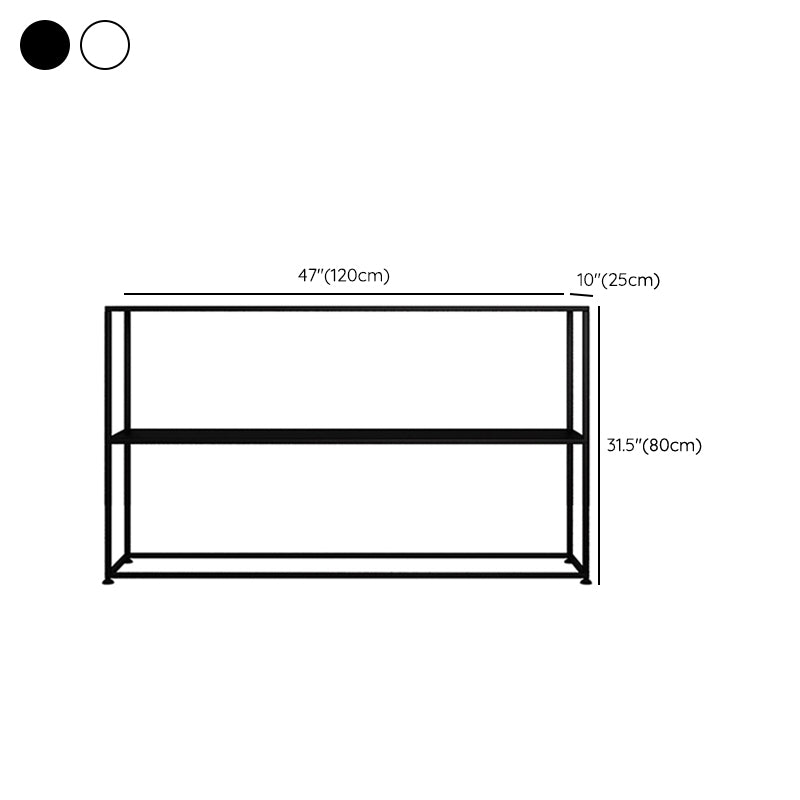 31.5" Tall 1-shelf Console Sofa Table Iron Modern Accent Table