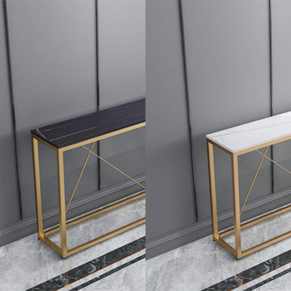 Contemporary Rectangle End Table Antique Finish Console Sofa Table