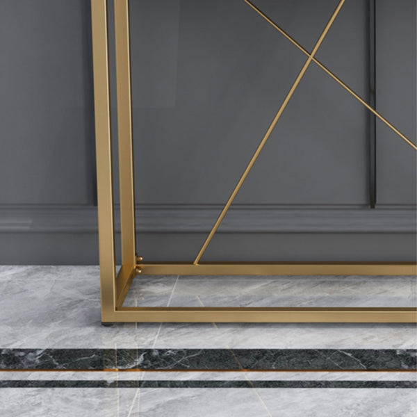 Contemporary Rectangle End Table Antique Finish Console Sofa Table