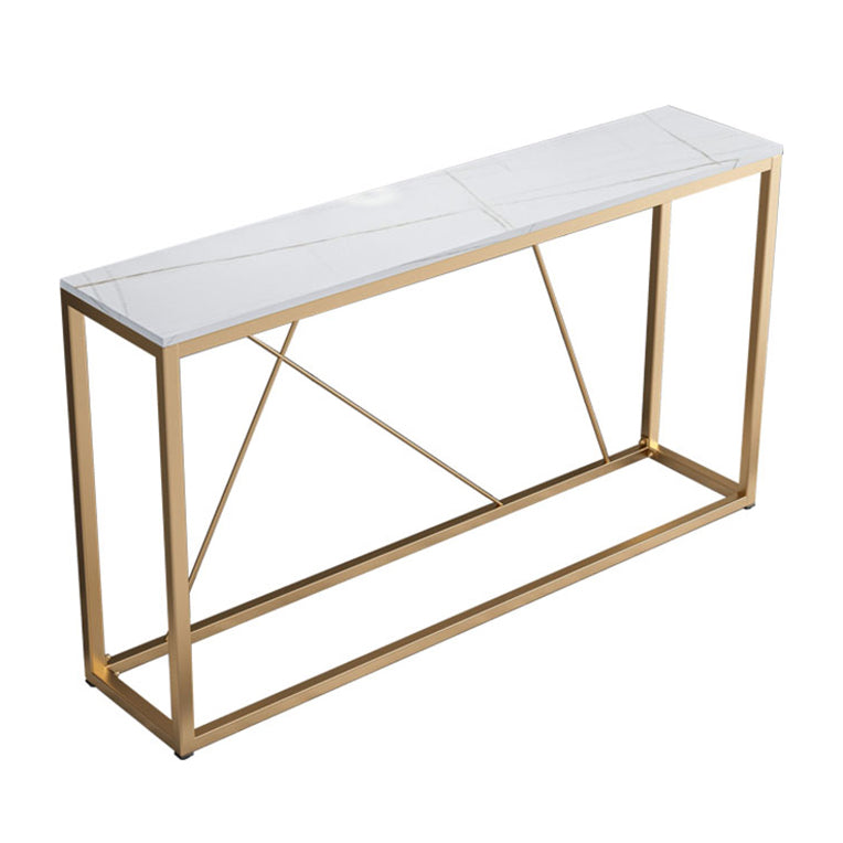 Contemporary Rectangle End Table Antique Finish Console Sofa Table