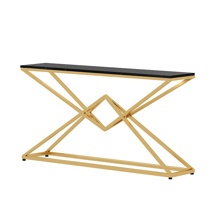 Modern Console Accent Table Antique Finish Rectangle Sofa Table