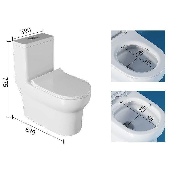 Porcelain Modern Urine Toilet Floor Mounted All-In-One Flush Toilet