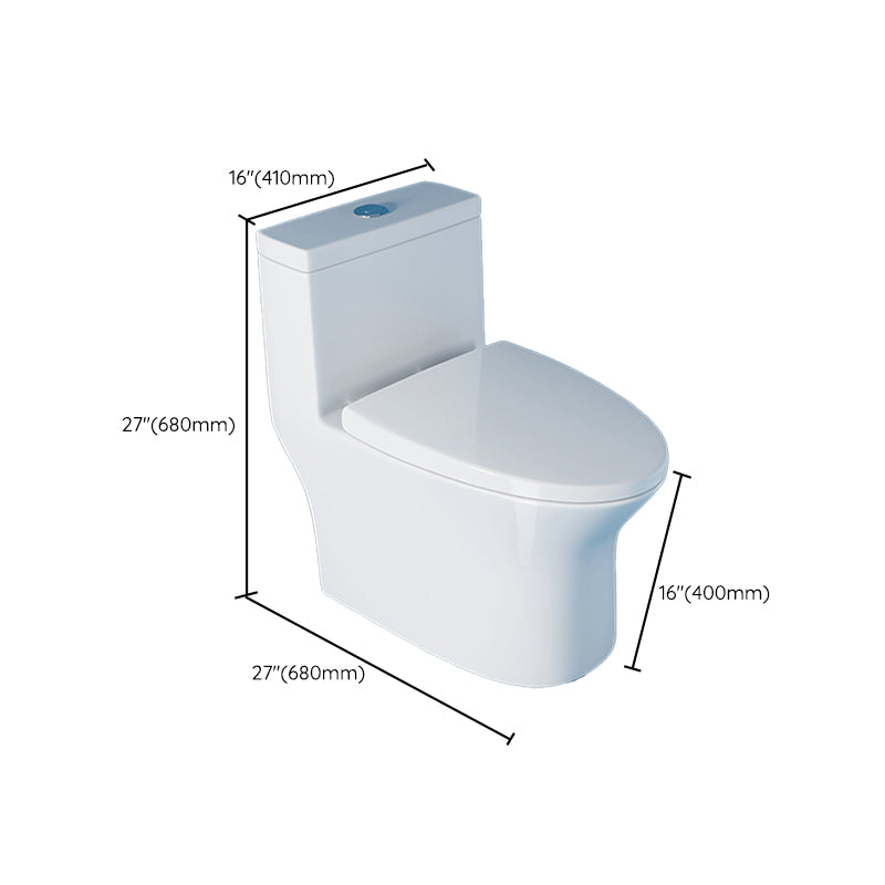 Porcelain Modern Urine Toilet Floor Mounted All-In-One Flush Toilet