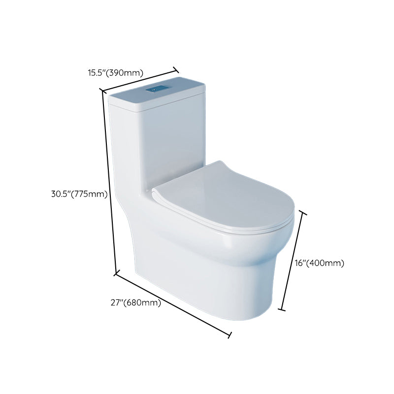 Porcelain Modern Urine Toilet Floor Mounted All-In-One Flush Toilet