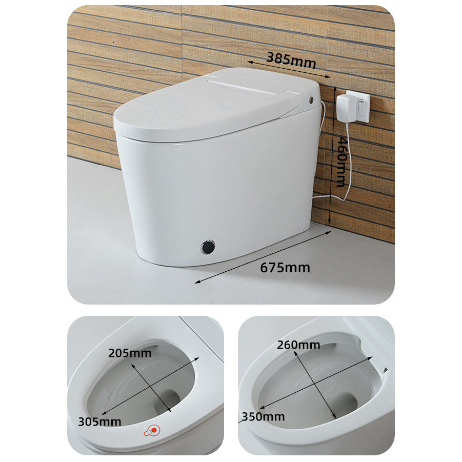 Siphon Jet Elongated Toilet Bowl Modern Flush Toilet With Seat for Bathroom