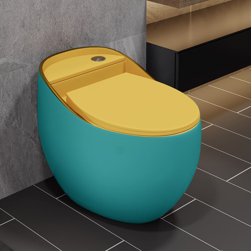 Siphon Jet Porcelain Toilet One Piece Toilet Floor Mounted Urine Toilet