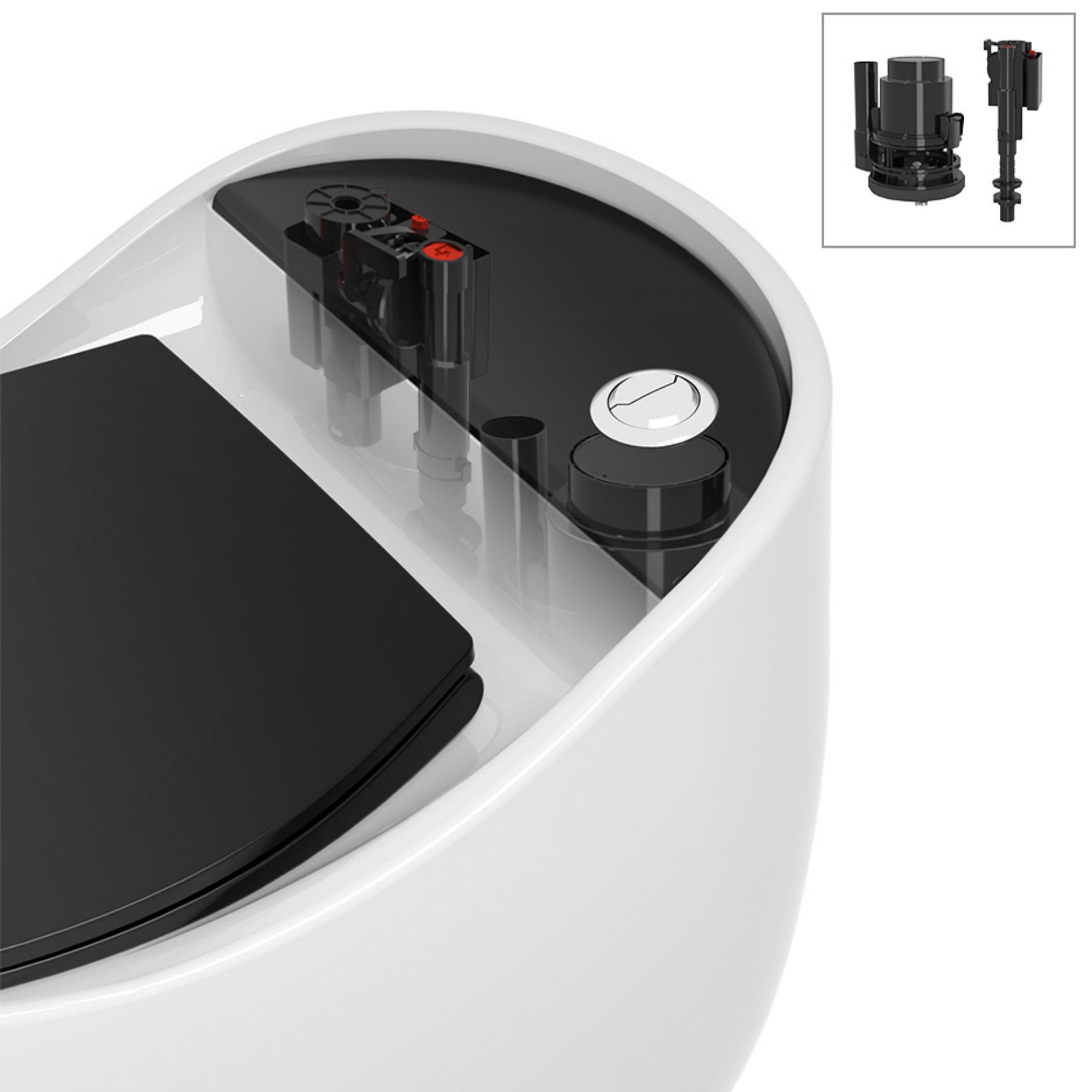 Siphon Jet Porcelain Toilet One Piece Toilet Floor Mounted Urine Toilet