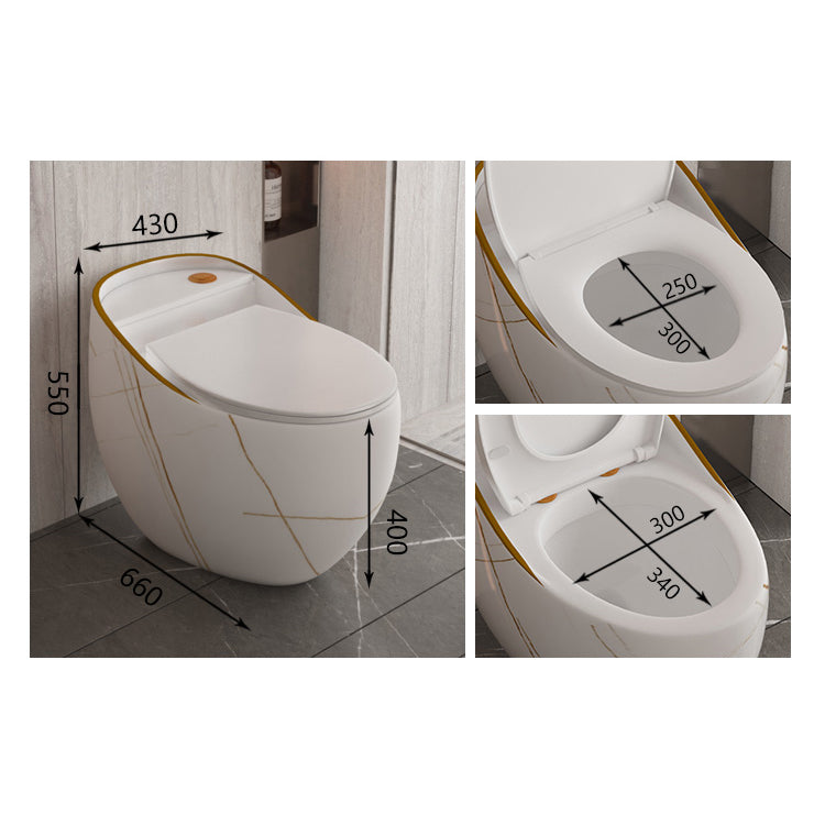 Siphon Jet Porcelain Toilet One Piece Toilet Floor Mounted Toilet Bowl