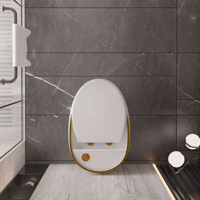 Siphon Jet Porcelain Toilet One Piece Toilet Floor Mounted Toilet Bowl