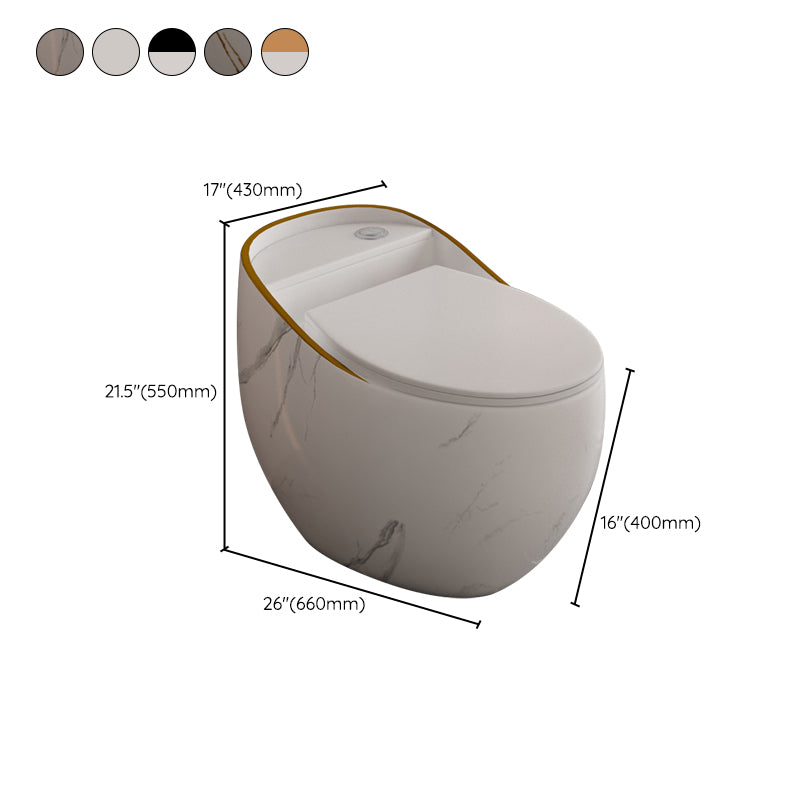 Siphon Jet Porcelain Toilet One Piece Toilet Floor Mounted Toilet Bowl