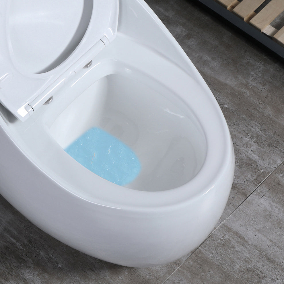 Modern Seat Included One Piece Toilet Round Floor Mounted Toilet Bowl for Washroom
