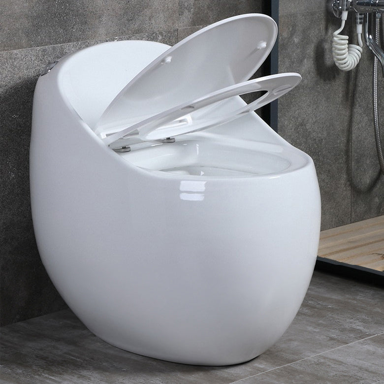 Modern Seat Included One Piece Toilet Round Floor Mounted Toilet Bowl for Washroom