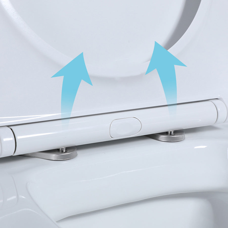 Modern Seat Included One Piece Toilet Round Floor Mounted Toilet Bowl for Washroom