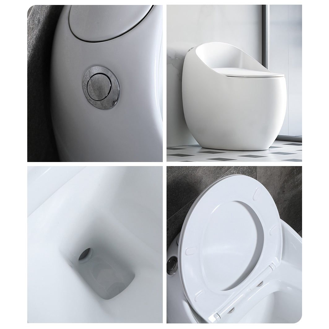 Modern Seat Included One Piece Toilet Round Floor Mounted Toilet Bowl for Washroom