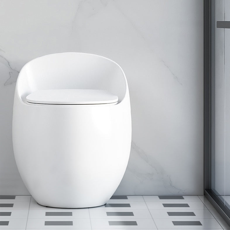 Modern Seat Included One Piece Toilet Round Floor Mounted Toilet Bowl for Washroom