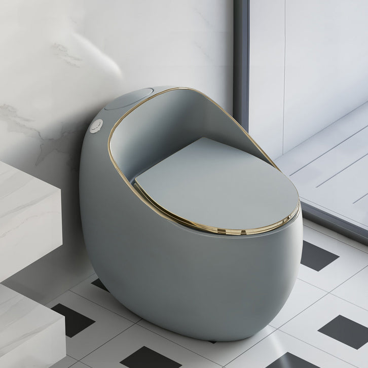 Modern Seat Included One Piece Toilet Round Floor Mounted Toilet Bowl for Washroom