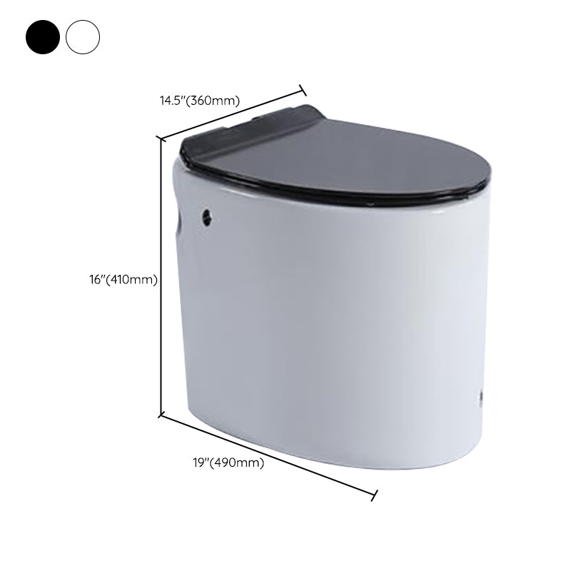 Floor Mounted Toilet One-Piece Toilet ABS Contemporary Flush Toilet