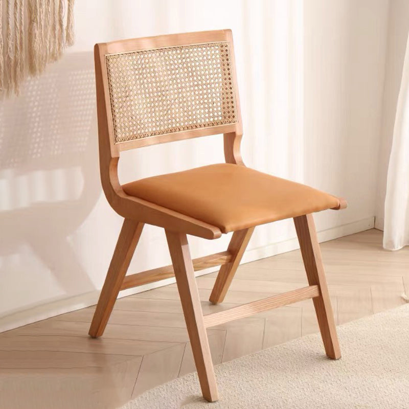 Contemporary Side Chair Open Back Wood Dining Room Chair for Kitchen