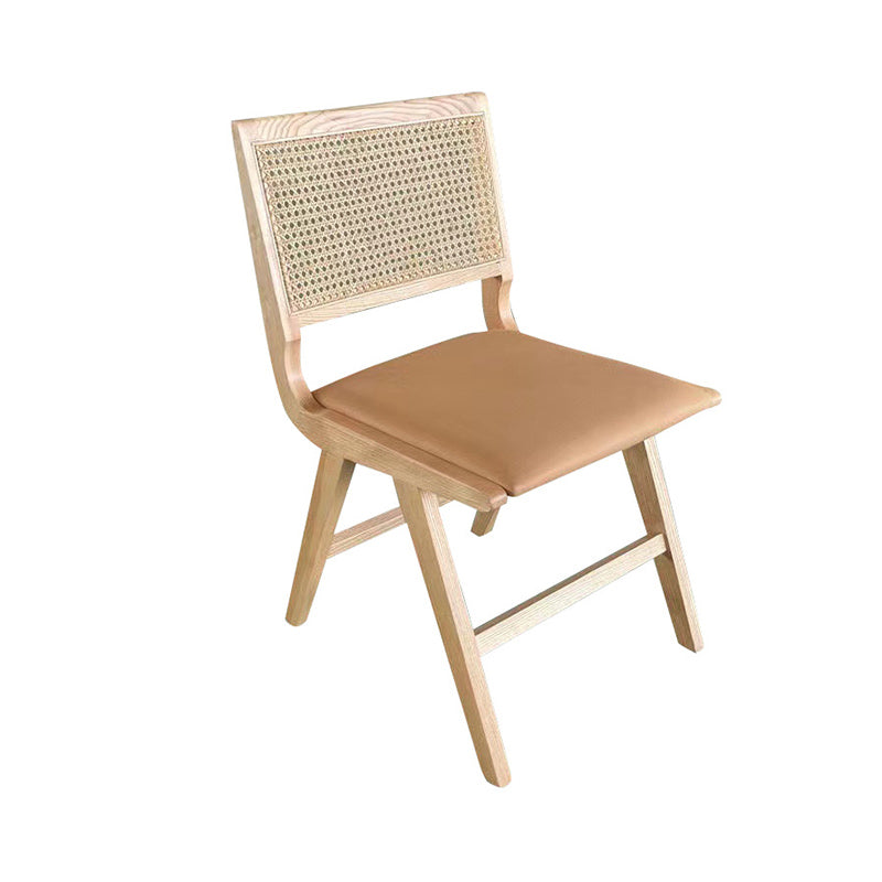 Contemporary Side Chair Open Back Wood Dining Room Chair for Kitchen