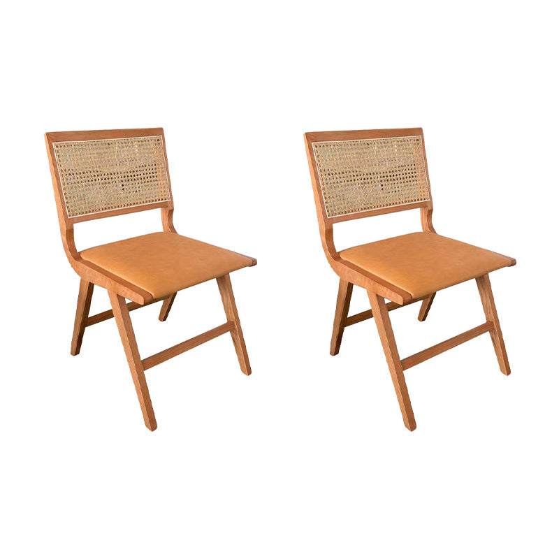 Contemporary Side Chair Open Back Wood Dining Room Chair for Kitchen