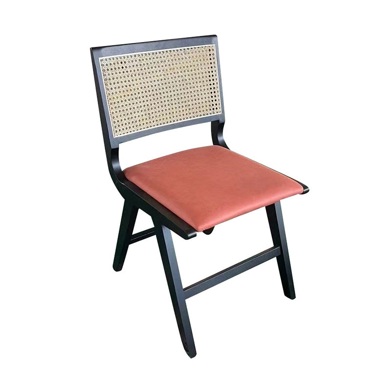 Contemporary Side Chair Open Back Wood Dining Room Chair for Kitchen