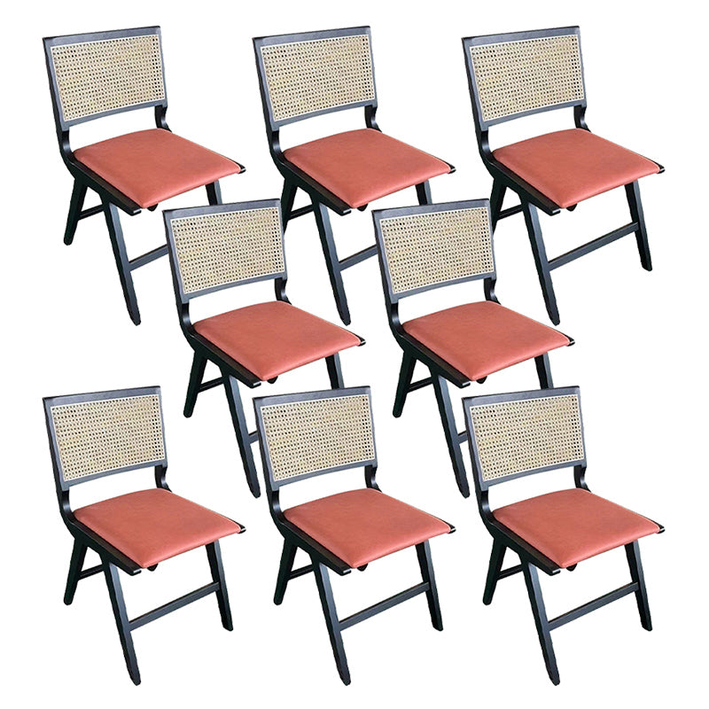 Contemporary Side Chair Open Back Wood Dining Room Chair for Kitchen