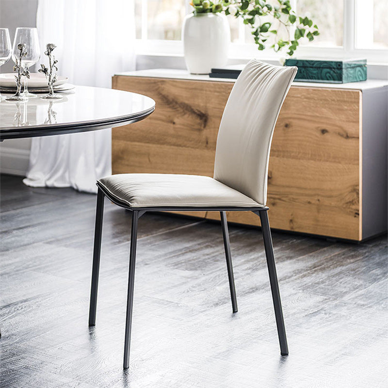 Contemporary Upholstered Dining Chairs Kitchen Dining Chair in White