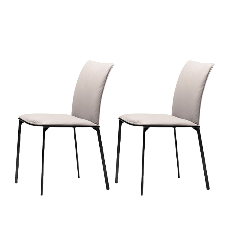 Contemporary Upholstered Dining Chairs Kitchen Dining Chair in White
