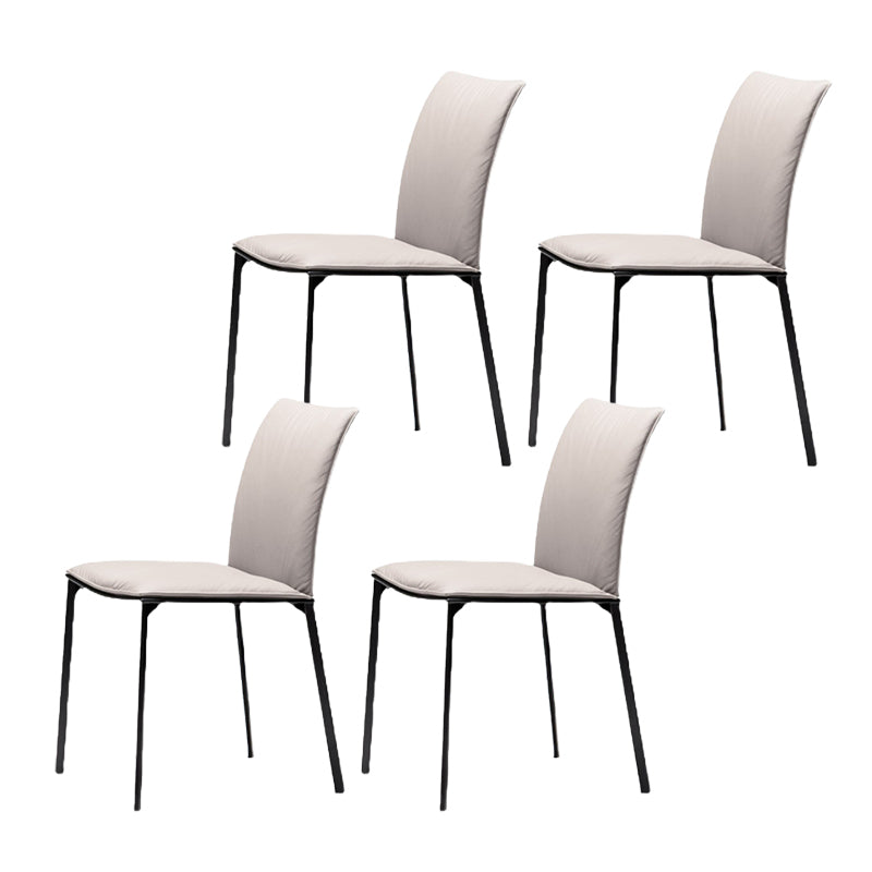Contemporary Upholstered Dining Chairs Kitchen Dining Chair in White
