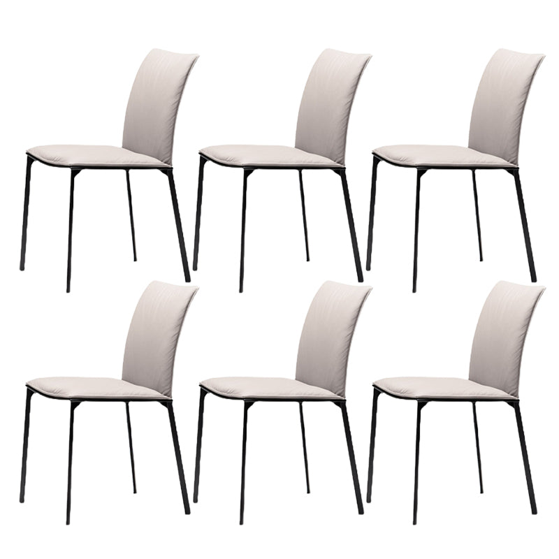 Contemporary Upholstered Dining Chairs Kitchen Dining Chair in White