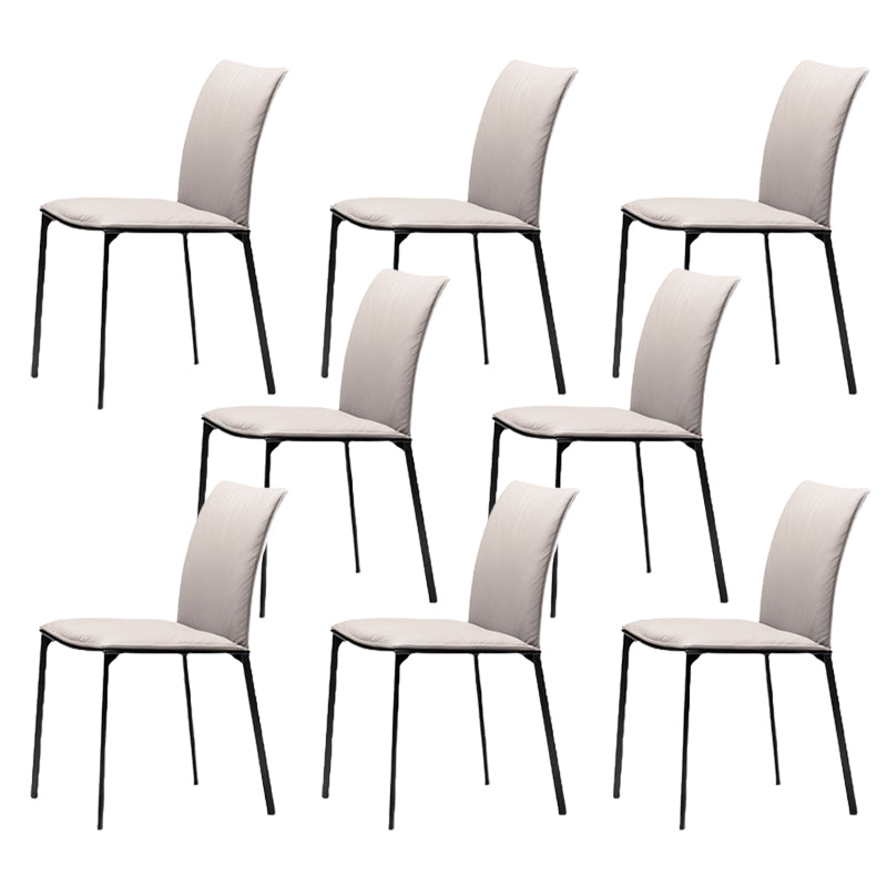 Contemporary Upholstered Dining Chairs Kitchen Dining Chair in White