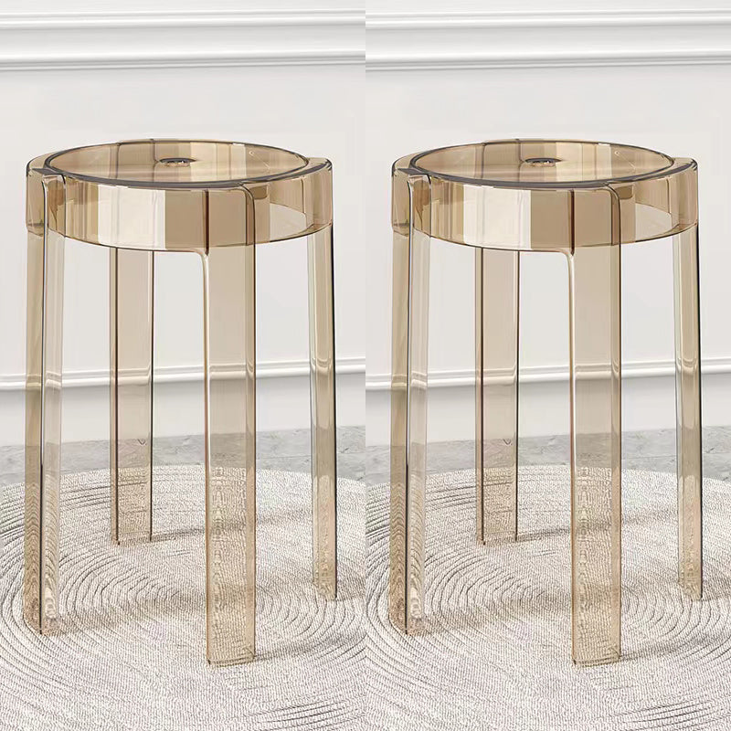 Glam Indoor-Outdoor Acrylic Chair Backless Stacking Side Chair