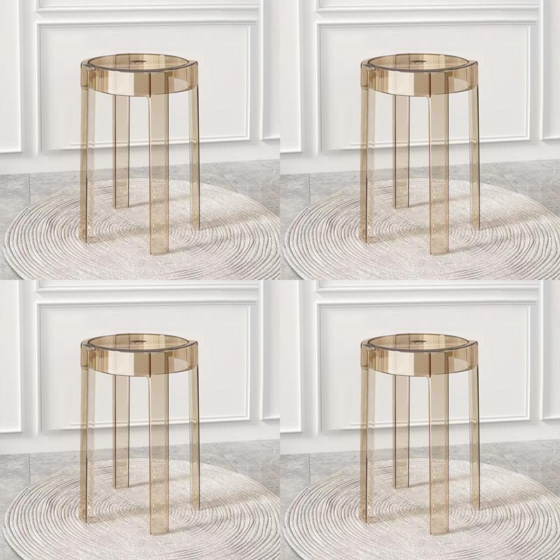 Glam Indoor-Outdoor Acrylic Chair Backless Stacking Side Chair